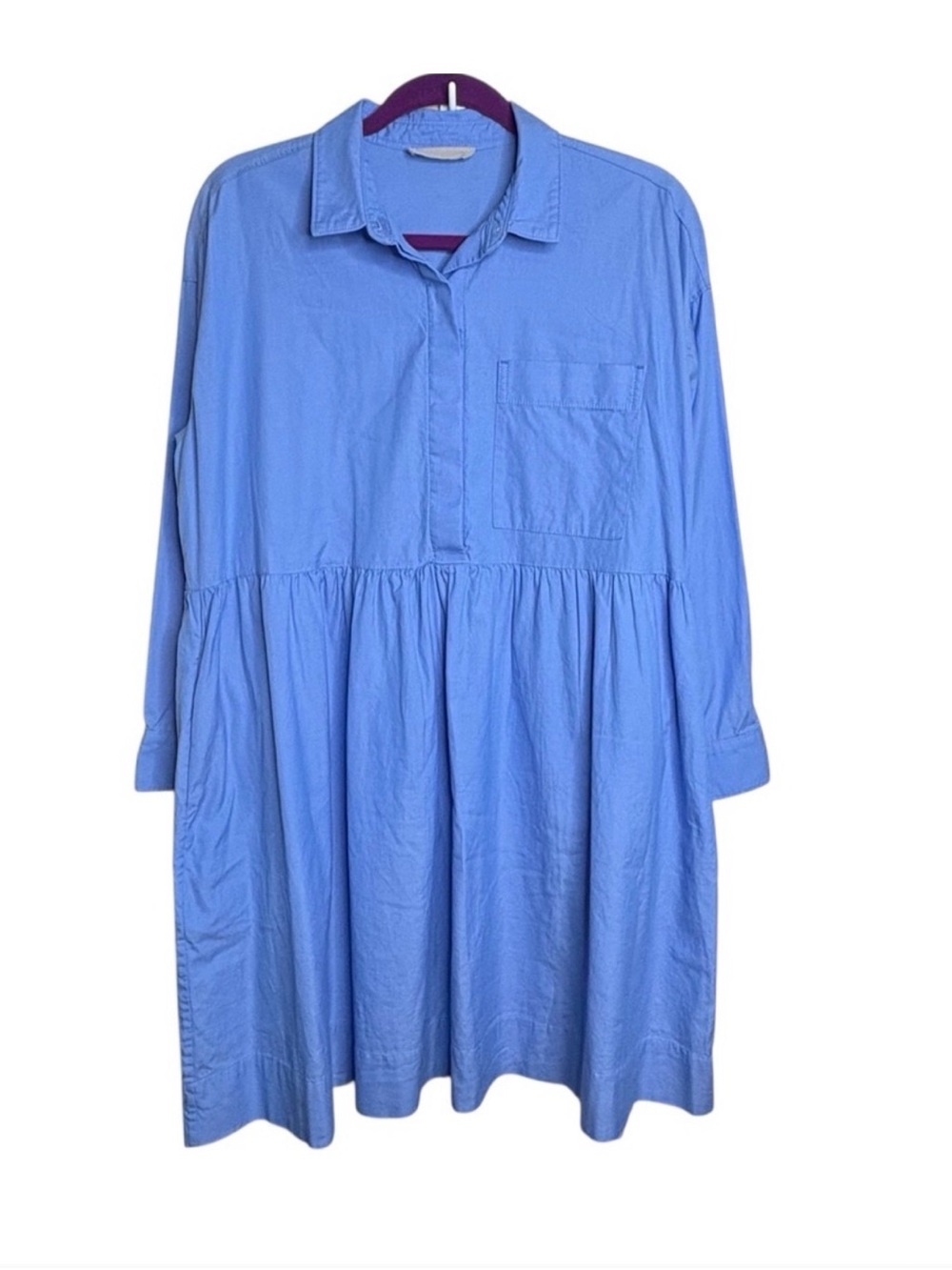 Everlane The Field Dress Light Blue Women's Shirt Dress
